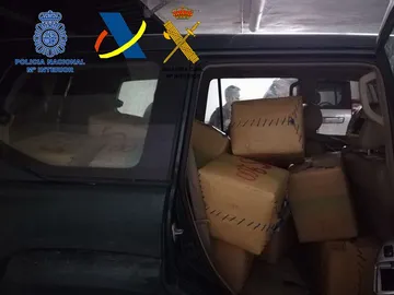 El hachís intervenido por la Policía El hachís intervenido por la Policía