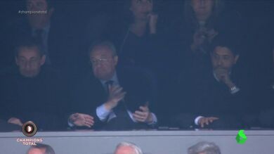 El gesto de Nicolás Sarkozy con Florentino en el palco tras el gol de Marcelo