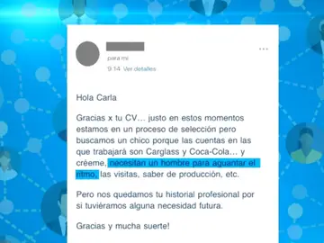 La respuesta de la empresa a la joven La respuesta de la empresa a la joven