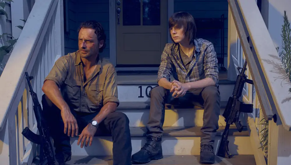 Rick y Carl en 'The Walking Dead' Rick y Carl en 'The Walking Dead'