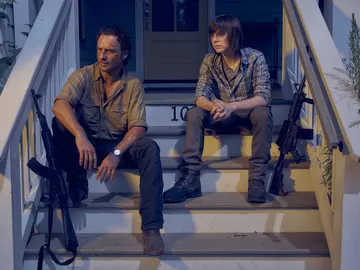 Rick y Carl en 'The Walking Dead' Rick y Carl en 'The Walking Dead'