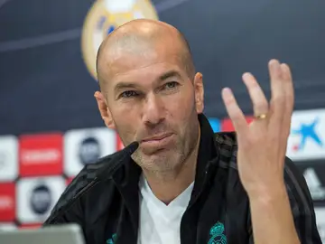 Zidane, en sala de prensa Zidane, en sala de prensa
