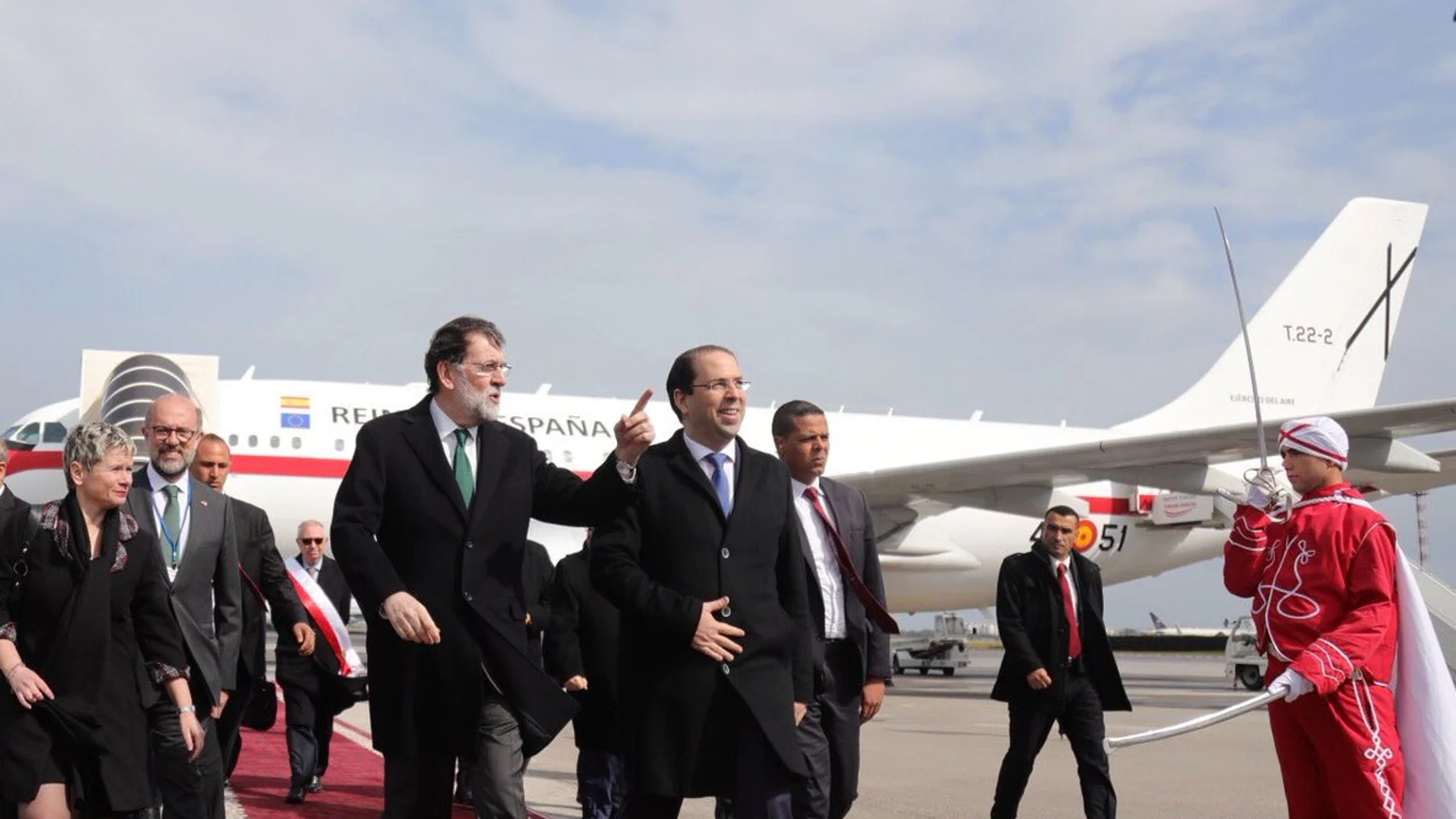 Mariano Rajoy llega a Túnez Mariano Rajoy llega a Túnez