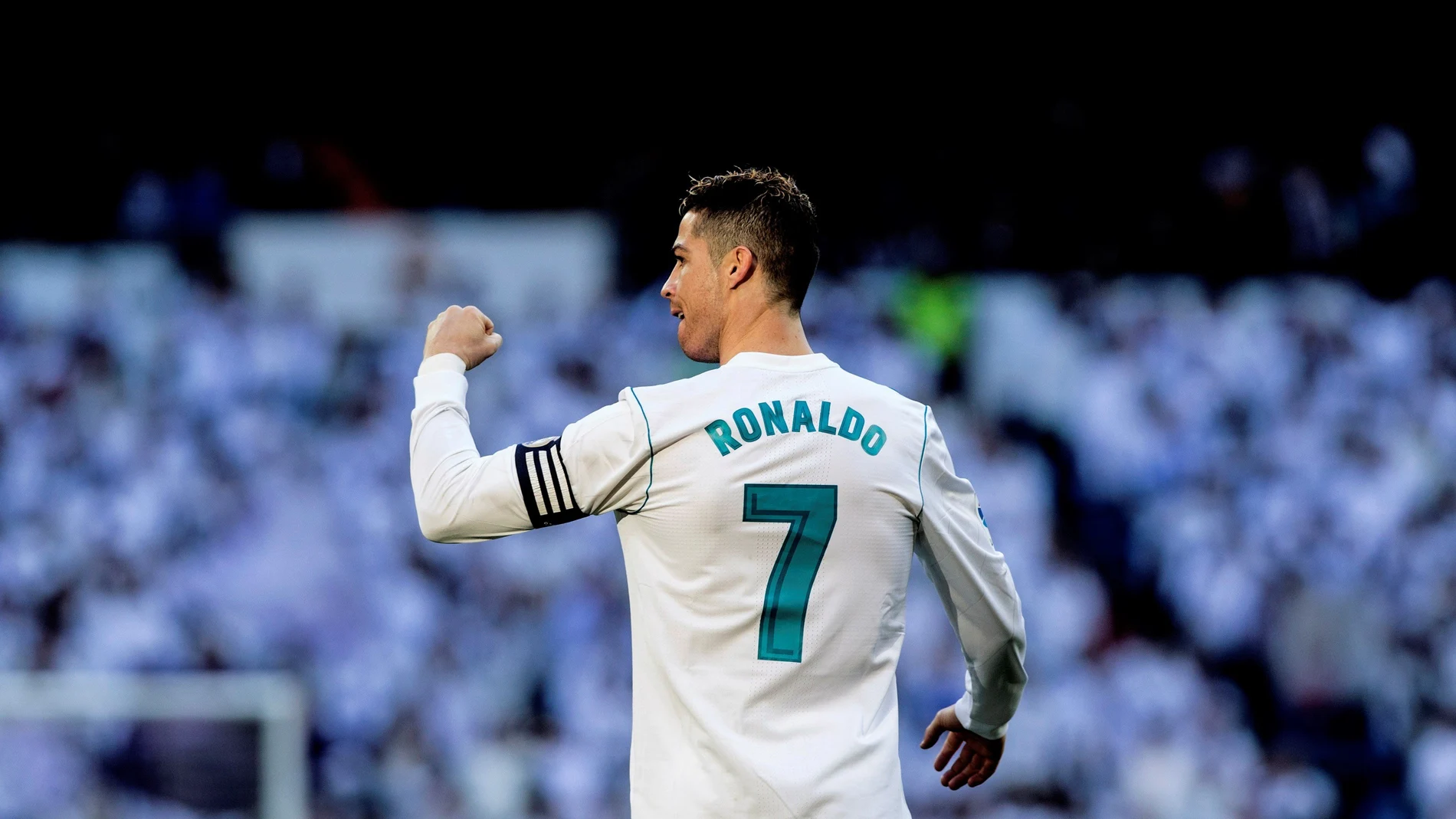 Cristiano Ronaldo celebra un gol en el Santiago Bernabéu Cristiano Ronaldo celebra un gol en el Santiago Bernabéu
