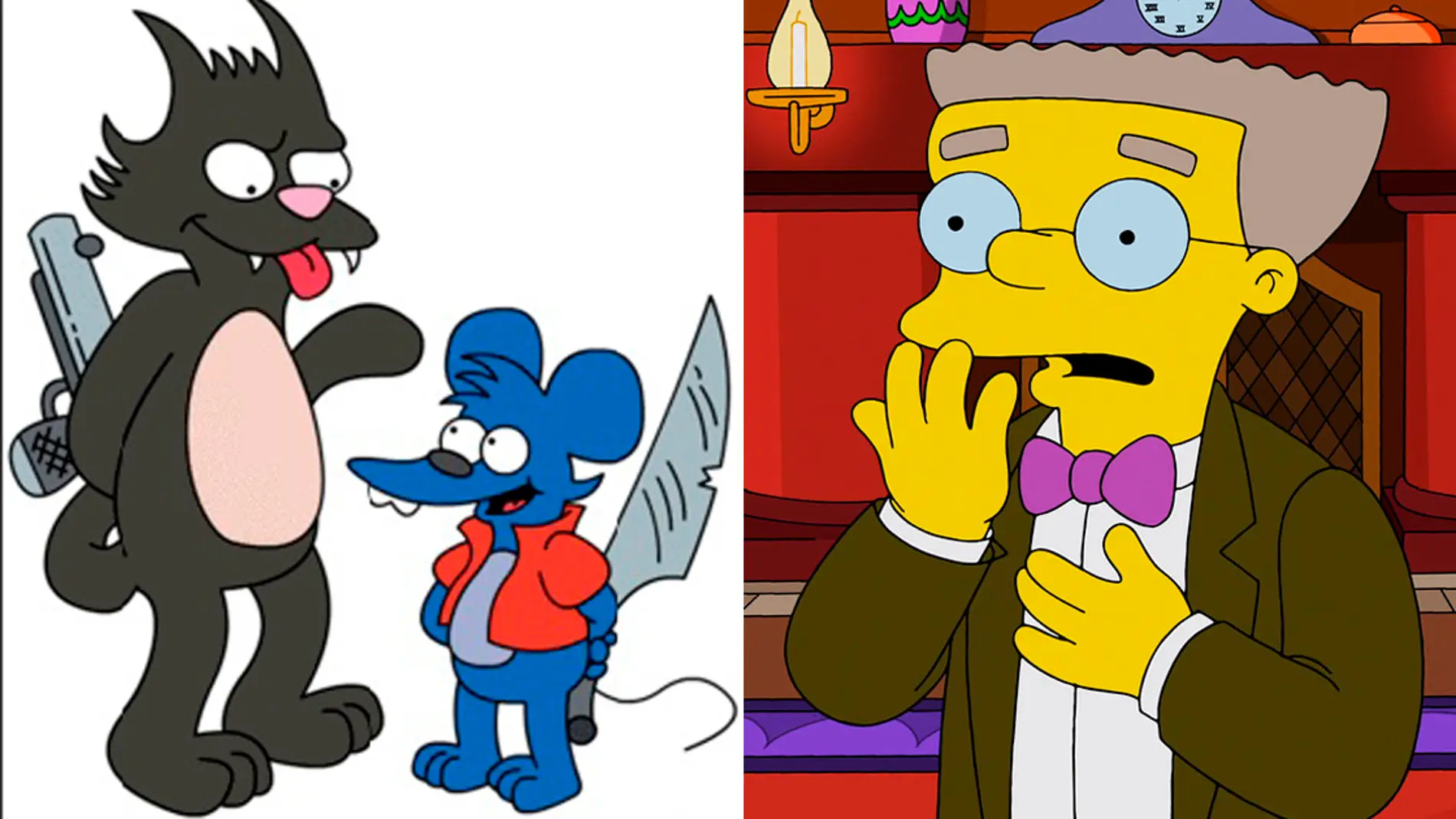 Smithers y Rasca y Pica en 'Los Simpson'