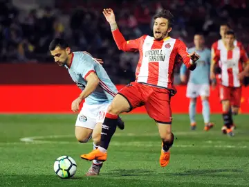 Portu, durante el partido ante el Celta Portu, durante el partido ante el Celta