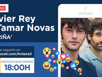 El miércoles, Javier Rey y Tamar Novas responderán a las preguntas de los fans de 'Fariña' a través de Facebook Live