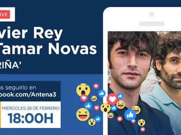 El miércoles, Javier Rey y Tamar Novas responderán a las preguntas de los fans de 'Fariña' a través de Facebook Live El miércoles, Javier Rey y Tamar Novas responderán a las preguntas de los fans de 'Fariña' a través de Facebook Live