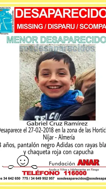 Imagen del niño desaparecido en Níjar Imagen del niño desaparecido en Níjar