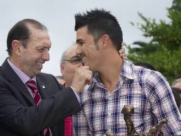 Villa, junto a 'Quini' Villa, junto a 'Quini'