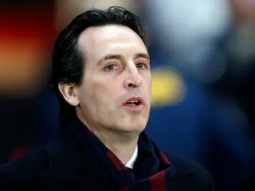 Emery, durante un partido del PSG Emery, durante un partido del PSG