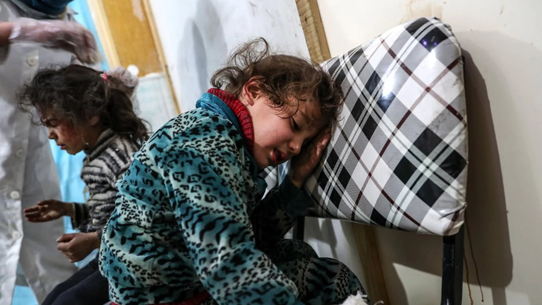 Niña en un hospital en Duma Niña en un hospital en Duma