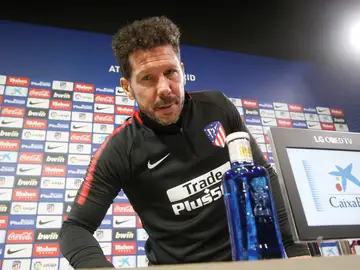 Simeone, antes de la rueda de prensa Simeone, antes de la rueda de prensa