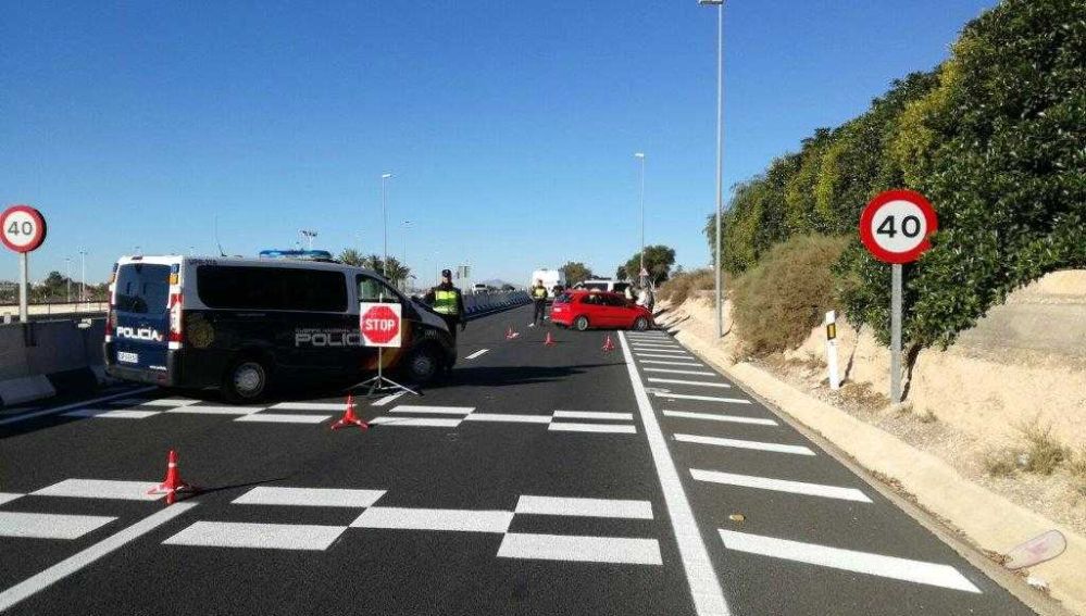 Un control de la Policía Nacional