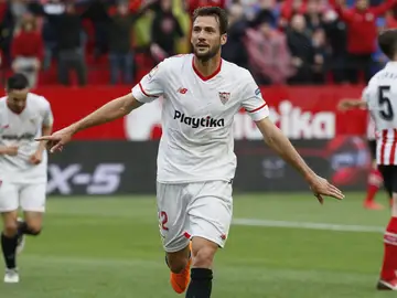 El 'Mudo' Vázquez celebra su gol contra el Athletic El 'Mudo' Vázquez celebra su gol contra el Athletic