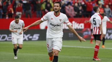 El 'Mudo' Vázquez celebra su gol contra el Athletic