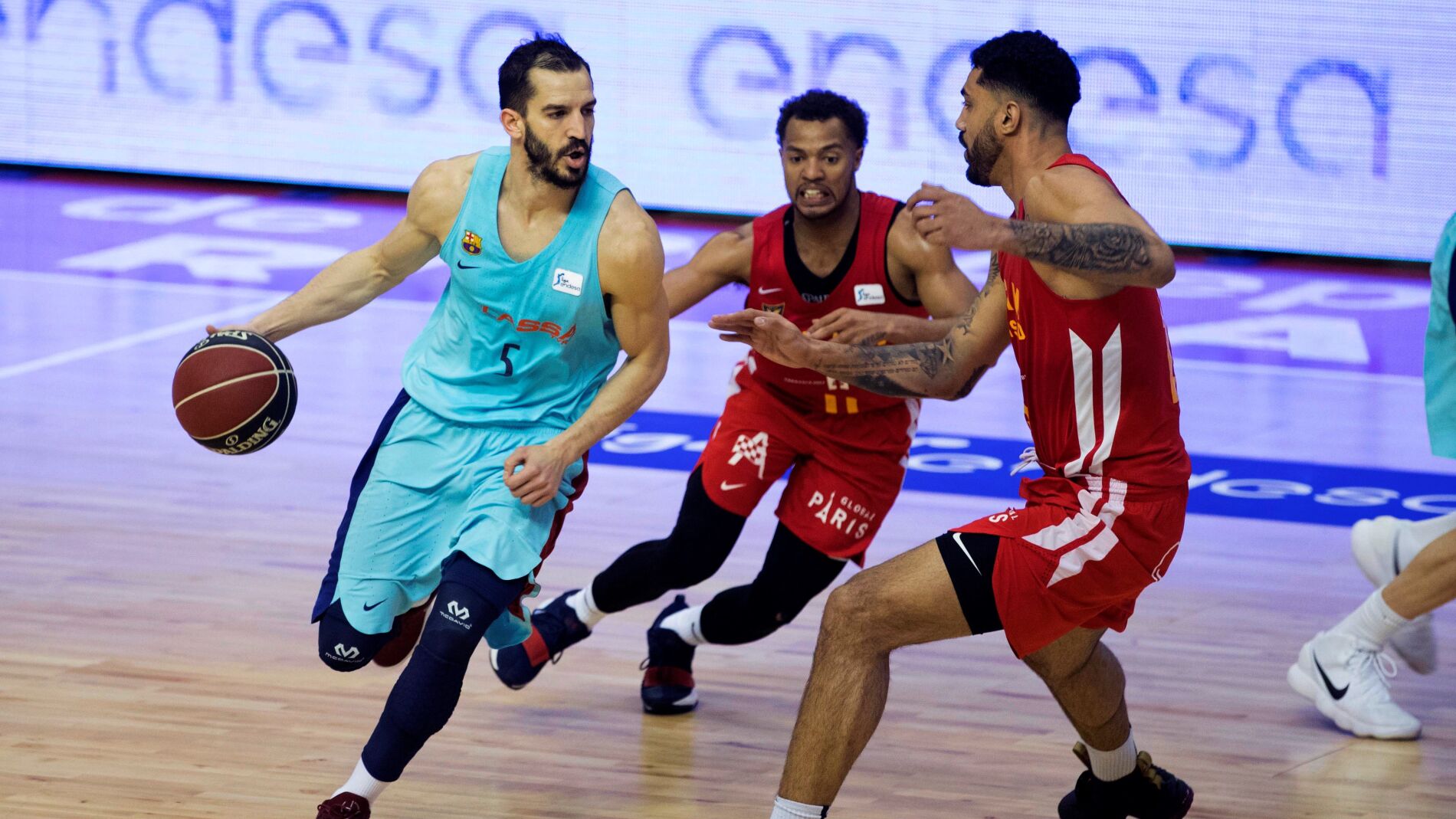 Pau Rivas en el partido frente al Murcia