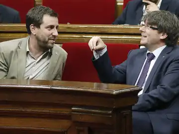 Toni Comín y Carles Puigdemont Toni Comín y Carles Puigdemont