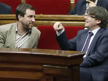 Toni Comín y Carles Puigdemont Toni Comín y Carles Puigdemont