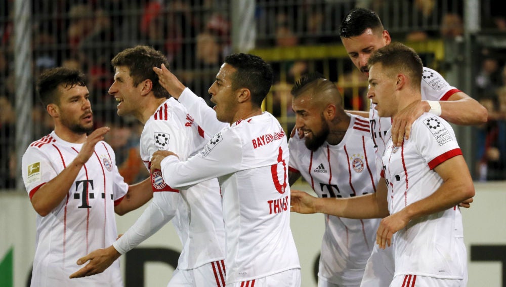El Bayern celebra un gol