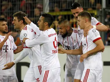 El Bayern celebra un gol El Bayern celebra un gol