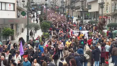 Huelga de mujeres en Vigo Huelga de mujeres en Vigo