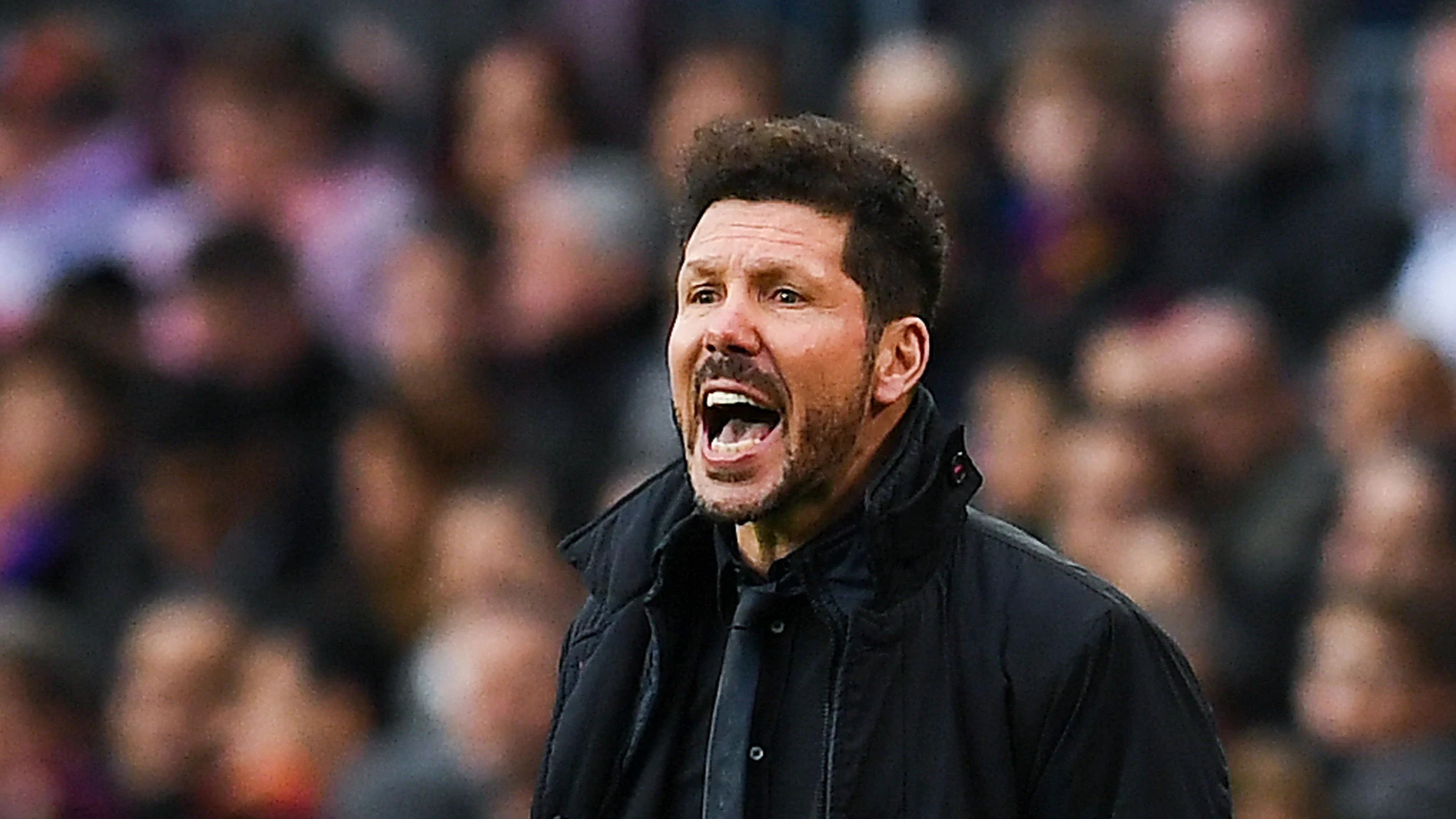 Simeone, en la banda del Camp Nou Simeone, en la banda del Camp Nou