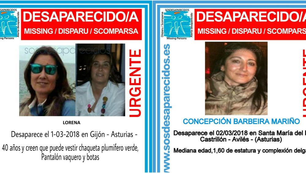 Las dos mujeres desaparecidas