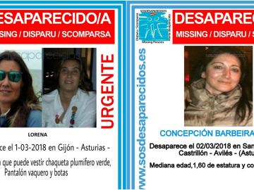 Las dos mujeres desaparecidas