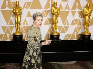 Frances McDormand, ganadora del Oscar a la mejor actriz Frances McDormand, ganadora del Oscar a la mejor actriz