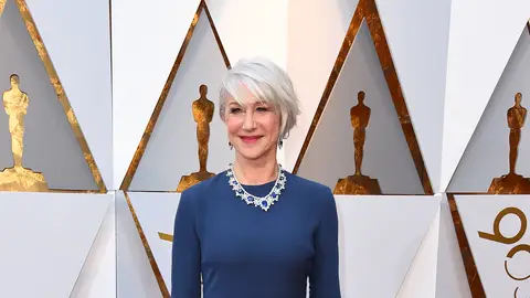 Helen Mirren de Reem Acra Alfombra roja Premios Oscar 2018