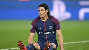 Cavani se lamenta durante un partido Cavani se lamenta durante un partido