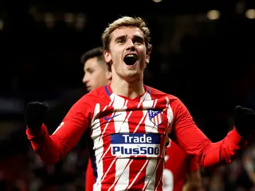 Griezmann celebrando un gol Griezmann celebrando un gol