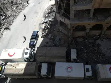 El convoy humanitario ha logrado repartir la ayuda en Guta, según el CICR El convoy humanitario ha logrado repartir la ayuda en Guta, según el CICR