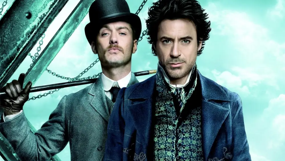 Jude Law y Robert Downey Jr. en 'Sherlock Holmes'