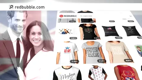 Harry y Meghan ya están en tazas, camisetas, fundas de móvil y todo lo que se pueda vender Harry y Meghan ya están en tazas, camisetas, fundas de móvil y todo lo que se pueda vender