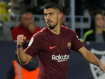 Luis Suárez celebra un gol Luis Suárez celebra un gol