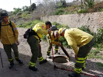 Agentes del INFOCA peinan la zona contigua al lugar de la localidad de Níjar donde desapareció Gabriel Cruz Agentes del INFOCA peinan la zona contigua al lugar de la localidad de Níjar donde desapareció Gabriel Cruz