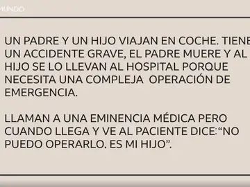Acertijo de un padre, un hijo y una eminencia médica Acertijo de un padre, un hijo y una eminencia médica