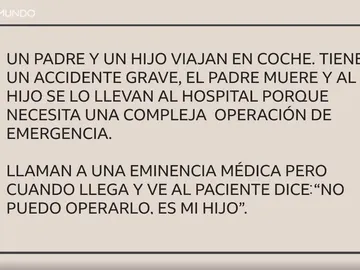 Acertijo de un padre, un hijo y una eminencia médica Acertijo de un padre, un hijo y una eminencia médica