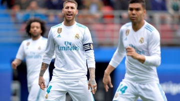 Sergio Ramos durante el encuentro ante el Eibar