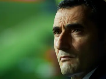 Ernesto Valverde, en La Rosaleda Ernesto Valverde, en La Rosaleda