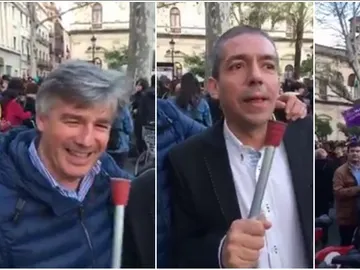 El degradante vídeo de dos hombres insultando a las mujeres en la huelga del 8M El degradante vídeo de dos hombres insultando a las mujeres en la huelga del 8M