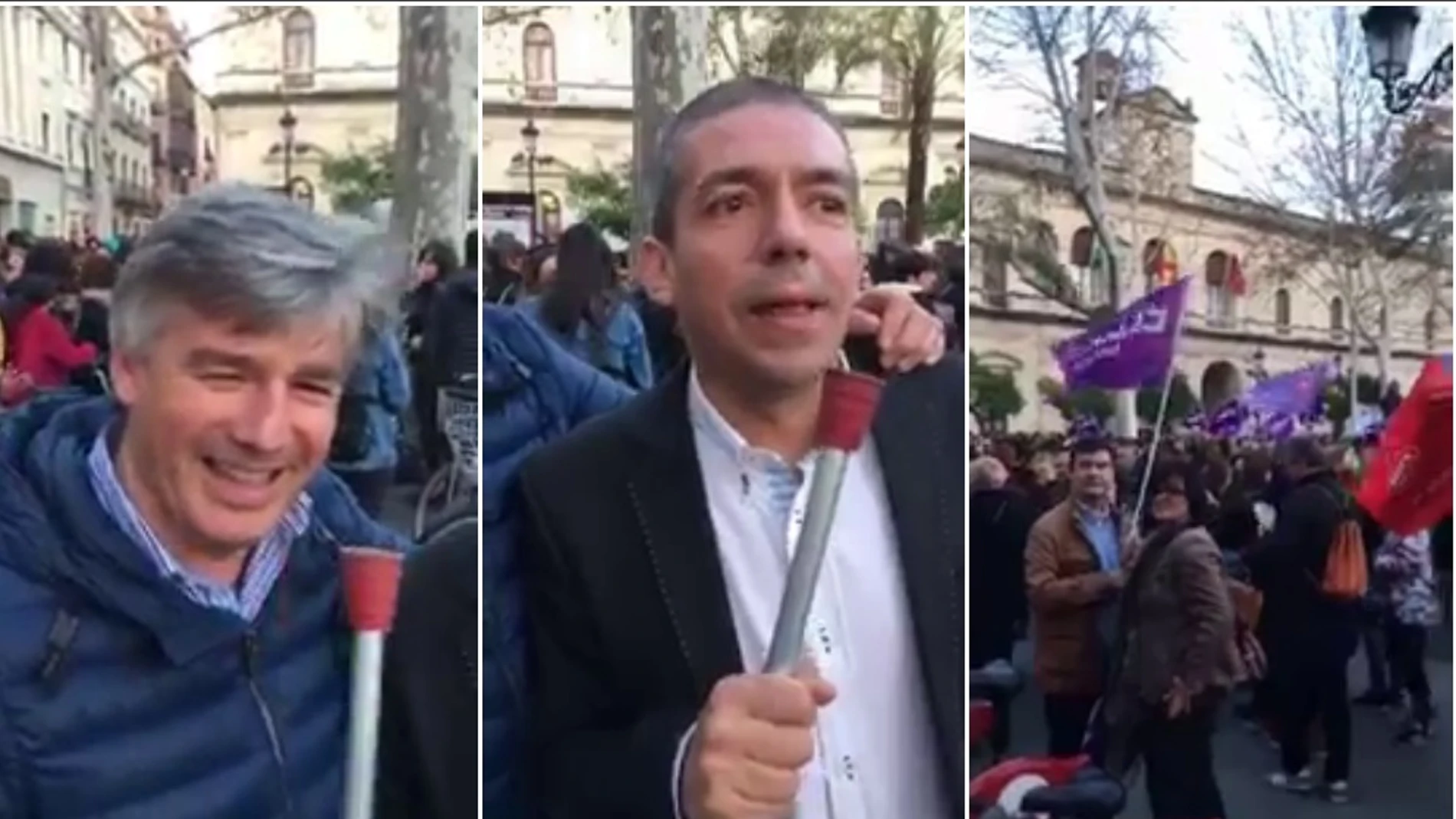 El degradante vídeo de dos hombres insultando a las mujeres en la huelga del 8M El degradante vídeo de dos hombres insultando a las mujeres en la huelga del 8M