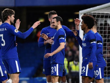El Chelsea celebrando la victoria