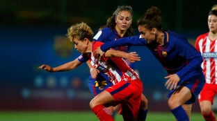 Amanda Sampedro, ante el Barcelona