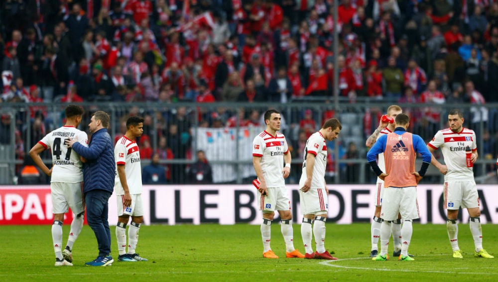 Los jugadores del Hamburgo