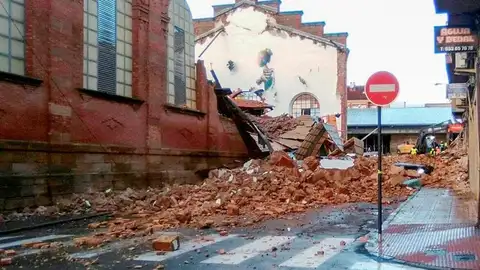 Derrumbe en Linares Derrumbe en Linares