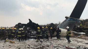 El avión que se ha estrellado en Katmandú