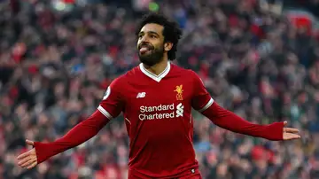 Mohamed Salah celebra un gol con el Liverpool Mohamed Salah celebra un gol con el Liverpool